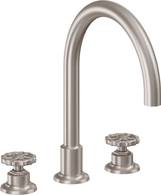 CALIFORNIA FAUCETS 8108W Descanso Works Complete Roman Tub Set - Arc Spout
