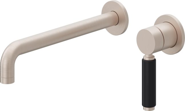 CALIFORNIA FAUCETS TO-V4101-9-ADC Cayucos Single Handle Lavatory Wall Faucet Trim Only - Art Deco Handle