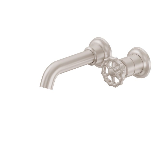CALIFORNIA FAUCETS TO-V8001W-7 Descanso Works Single Handle Lavatory Wall Faucet Trim Only - Wheel Handle