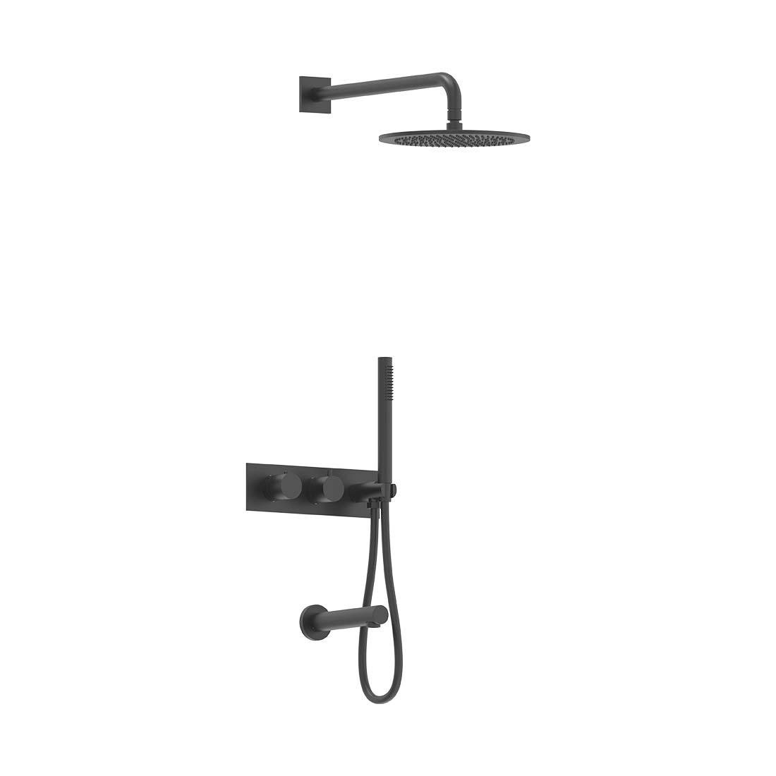 AQUALEM TSKT3104 Universal 3-Way RD Thermostatic Shower Trim Set, Tub Spout (REQ.:HW2700.RI)