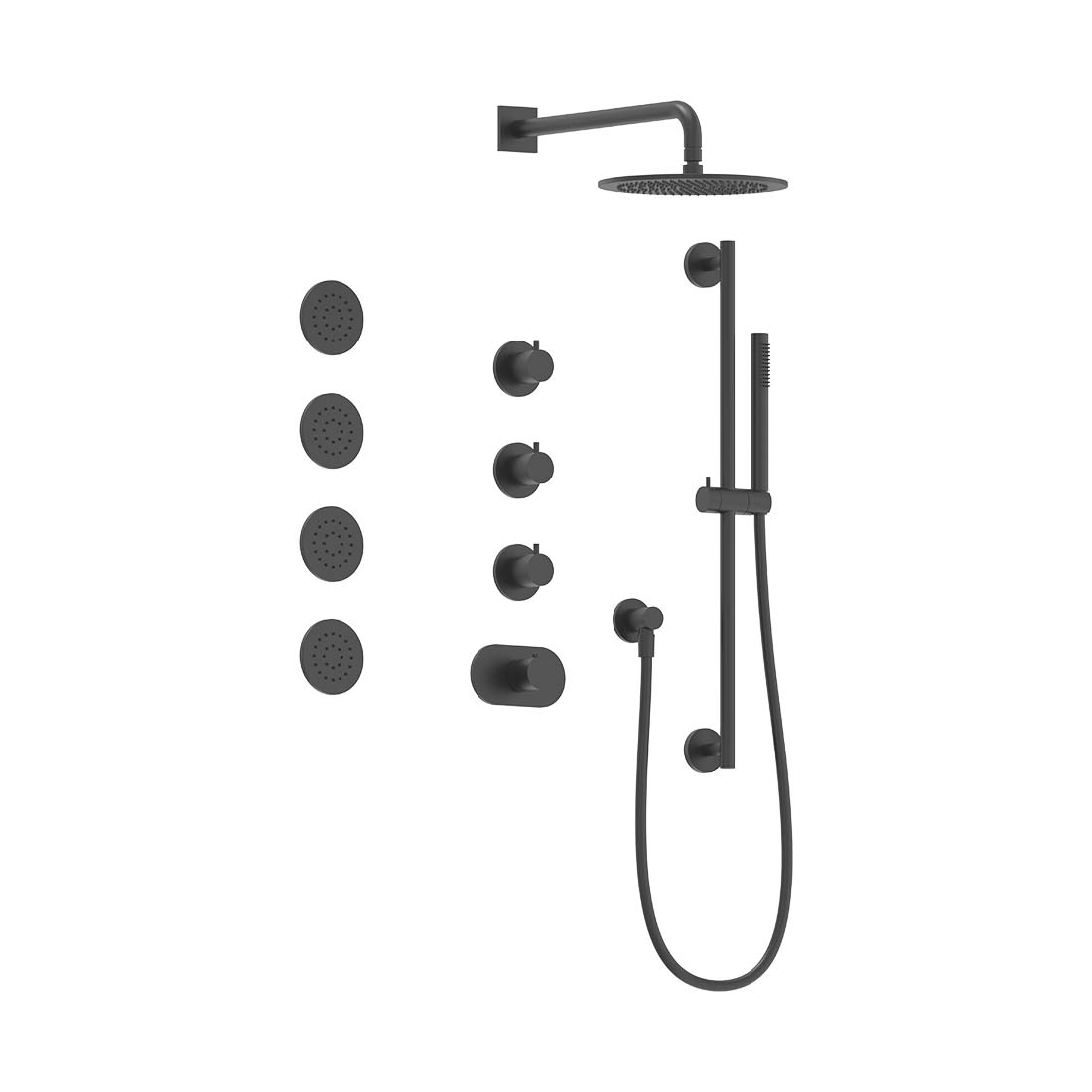 AQUALEM TSKT3113 Universal 3-Way RD Thermostatic Shower Trim Set (REQ.:TV3000.RI & VC3000.RI X3)