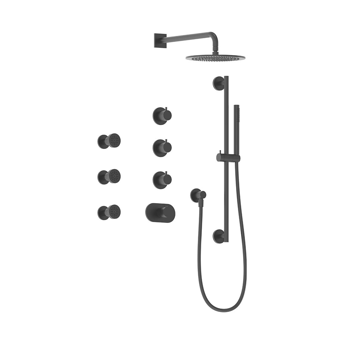 AQUALEM TSKT3113A Universal 3-Way RD Thermostatic Shower Trim Set (REQ.:TV3000.RI & VC3000.RI X3)