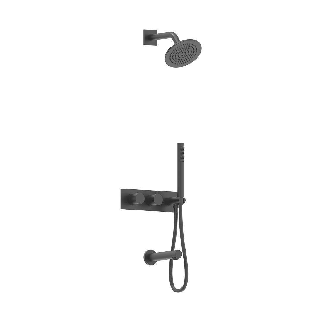 AQUALEM TSKT3124 Universal 3-Way RD Thermostatic Shower Trim, Tub Spout (REQ.: HW2700.RI)