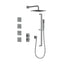 AQUALEM TSKT3233 Universal 3-Way SQ Thermostatic Shower Trim Set, 4 Body Sprays (REQ.:HW2300.RI)