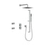 AQUALEM TSKT3253A Universal 3-Way SQ Thermostatic Shower Trim Set, 2 ADJ Body Sprays (REQ.:HW2300.RI)