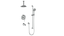 VOGT SET.OR.310.316 Worgl 3-Way PB Shower Kit with 6" Ceiling Arm