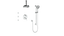 VOGT SET.Z1.320.816 Zehn 3-Way TH Shower Kit with Body Jets and 6" Ceiling Arm