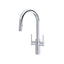 RIOBEL LT801 Lateral Two Handle Pull-Down Kitchen Faucet With C-Spout