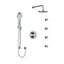 RIOBEL KIT446RUTM Riu Type T/P (Thermostatic/Pressure Balance) Double Coaxial System With Hand Shower Rail 4 Body Jets And Shower Head