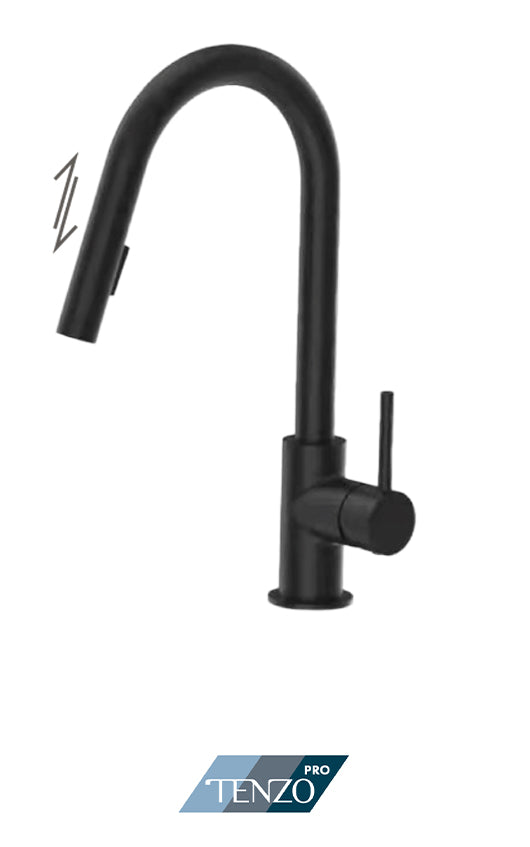 TENZO EC130 Single-Handle Kitchen Faucet Echo With Pull-Out & 2-Function Hand Shower Finish