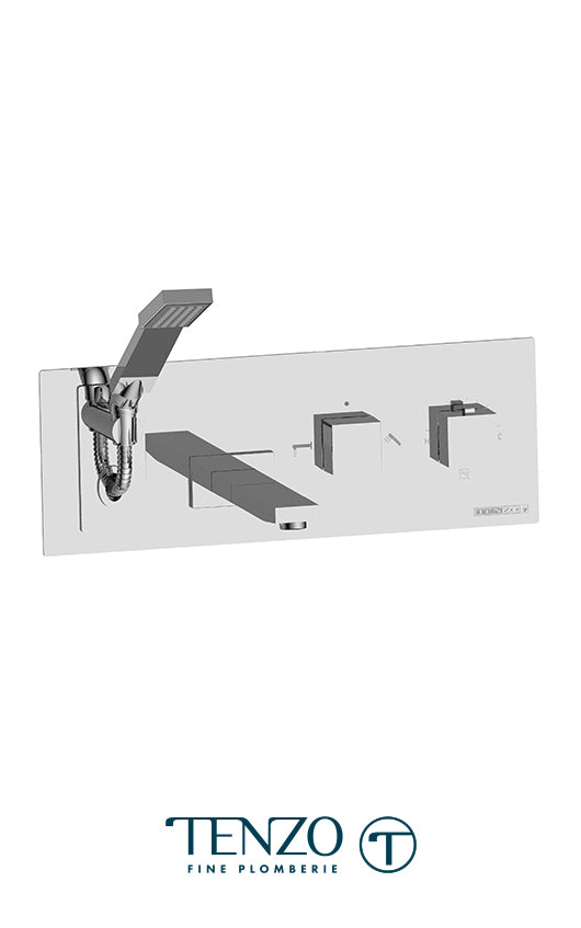 TENZO SLT73 Wall Mount Tub Faucet With Retractable Hose Slik