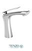 TENZO FL11-W Fluvia Single Hole Lavatory Faucet With (W/O Overflow) Drain