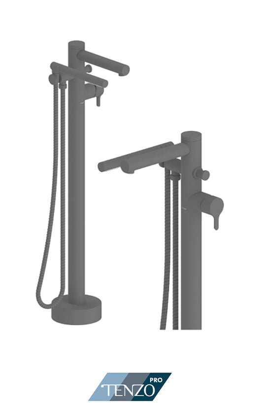 TENZO MY52-PB Mylo Floor Mount 3 Pcs Tub Filler