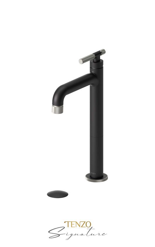 TENZO BE11H-F-P Tall Single Lavatory Faucet With (Overflow) Drain Bellacio-F