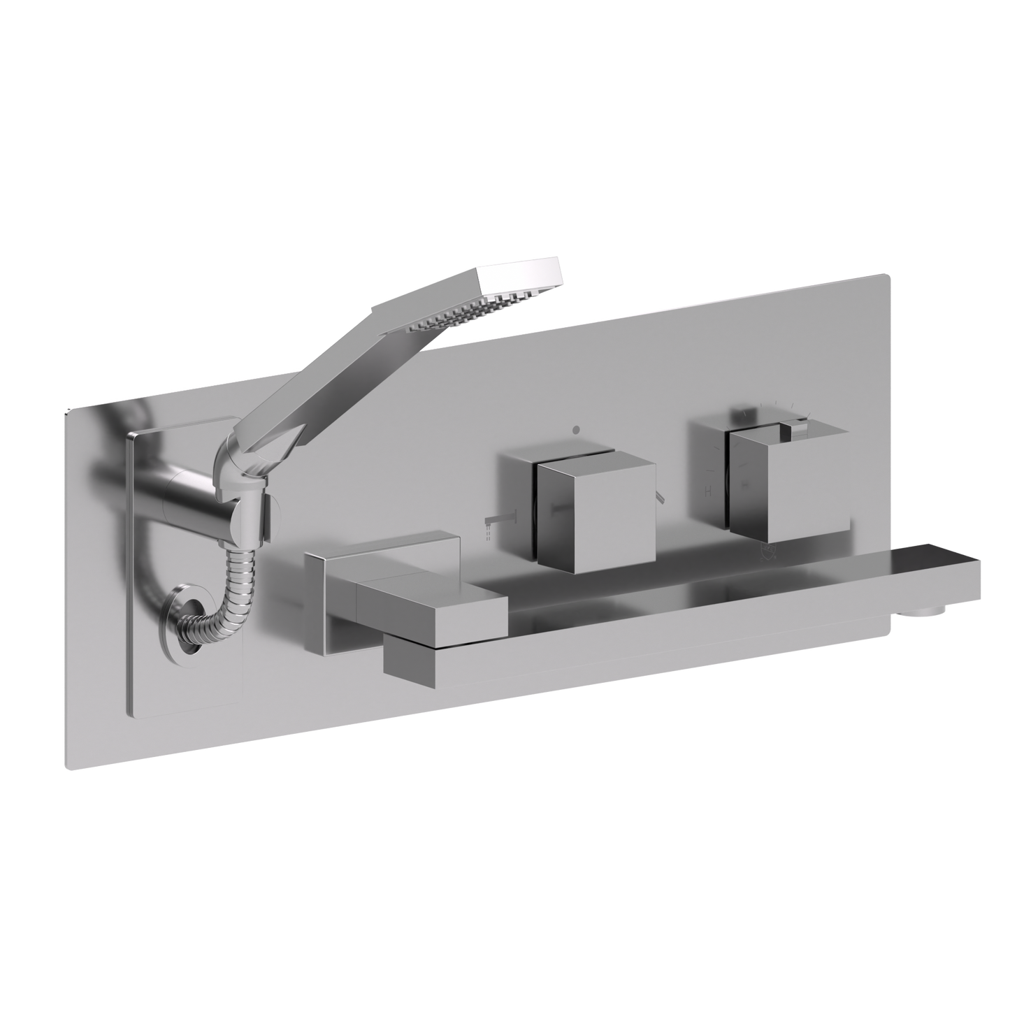 TENZO SLT74 Wall Mount Tub Faucet With Swivel Spout Silk
