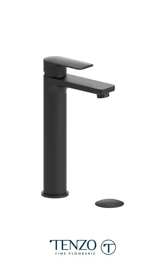TENZO DE12H-W Delano Single Hole Tall Lavatory Faucet With (W/O Overflow) Drain
