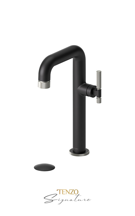 TENZO BE10H-F-P Tall Single Lavatory Faucet With (Overflow) Drain Bellacio-F