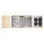 HOME REFINEMENTS 005421 Undermount Double Bowl Kitchen Sink With Maple Accessories, L18"X18"X10" R12"X18"X10"