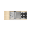 HOME REFINEMENTS 005422 Undermount Double Bowl Kitchen Sink With Maple Accessories, L24"X18"X10" R24"X18"X10"