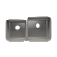 HOME REFINEMENTS 003237 Undermount Classic Double Bowl Kitchen Sink, L15"X16"X8" R18"X18"X10"