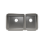 HOME REFINEMENTS 003277 Undermount Classic Double Bowl Kitchen Sink, L18"X16"X8" R12"X16"X8"