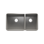 HOME REFINEMENTS 003934 Undermount J7 Double Bowl Kitchen Sink, L18"X16"X8" R12"X16"X8"