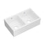 SHAWS MS3118 Shaker Apron Front Double Bowl Fireclay Kitchen Sink