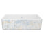 SHAWS RC3318 33 Inch Lancaster White Single Bowl Farmhouse Apron Front Fireclay Kitchen Sink With Patina Design