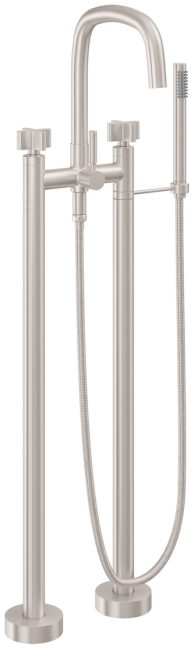 CALIFORNIA FAUCETS 0803-37X.18 San Elijo Tub Fillers Contemporary Floor Mount Tub Filler - Quad Arc Spout