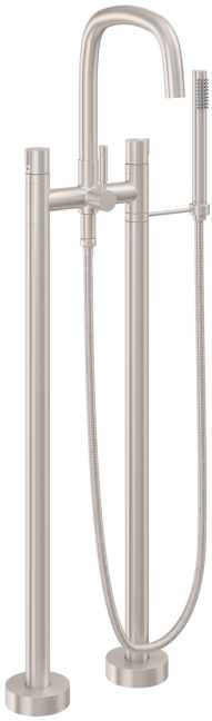 CALIFORNIA FAUCETS 0803-39.20 San Elijo Tub Fillers Contemporary Floor Mount Tub Filler - Quad Arc Spout