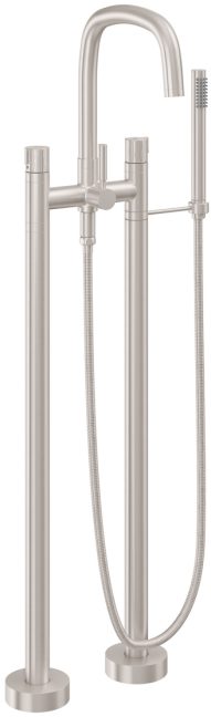 CALIFORNIA FAUCETS 0803-39R.18 San Elijo Tub Fillers Contemporary Floor Mount Tub Filler - Quad Arc Spout