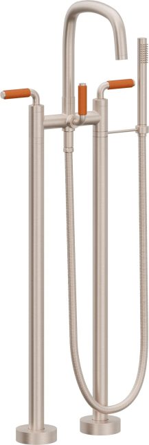 CALIFORNIA FAUCETS 0803-41-OP.18 San Elijo Tub Fillers Contemporary Floor Mount Tub Filler - Quad Arc Spout