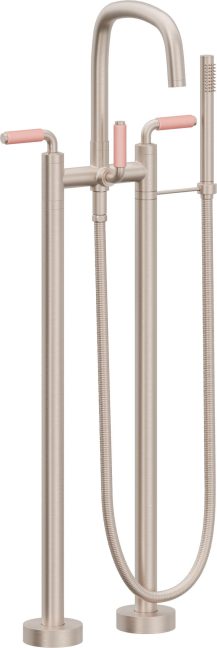 CALIFORNIA FAUCETS 0803-41-PP.18 San Elijo Tub Fillers Contemporary Floor Mount Tub Filler - Quad Arc Spout