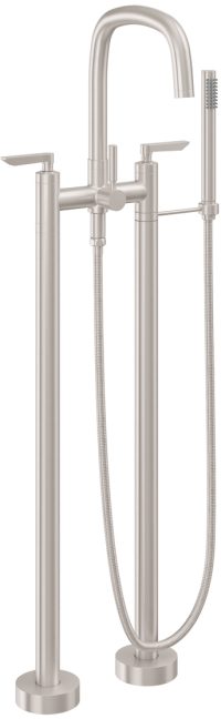 CALIFORNIA FAUCETS 0803-45.18 San Elijo Tub Fillers Contemporary Floor Mount Tub Filler - Quad Arc Spout