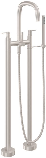 CALIFORNIA FAUCETS 0803-52.18 San Elijo Tub Fillers Contemporary Floor Mount Tub Filler - Quad Arc Spout