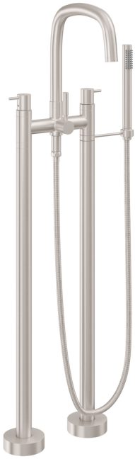 CALIFORNIA FAUCETS 0803-62.18 San Elijo Tub Fillers Contemporary Floor Mount Tub Filler - Quad Arc Spout
