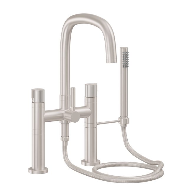 CALIFORNIA FAUCETS 0808-39P.18 San Elijo Tub Fillers Contemporary Deck Mount Tub Filler - Quad Arc Spout