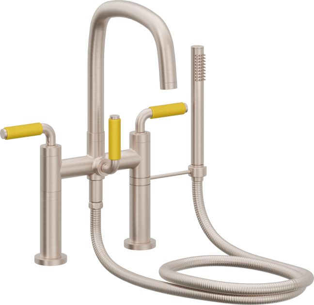 CALIFORNIA FAUCETS 0808-41-YP.18 San Elijo Tub Fillers Contemporary Deck Mount Tub Filler - Quad Arc Spout