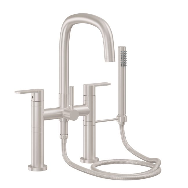 CALIFORNIA FAUCETS 0808-E4.18 San Elijo Tub Fillers Contemporary Deck Mount Tub Filler - Quad Arc Spout