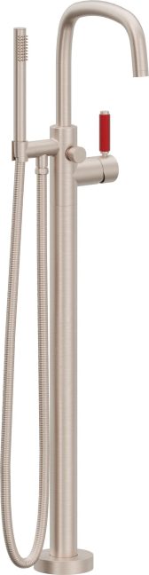 CALIFORNIA FAUCETS 0811-41-RD.20 San Elijo Tub Fillers Contemporary Single Hole Floor Mount Tub Filler - Quad Arc Spout