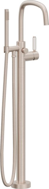 CALIFORNIA FAUCETS 0811-41-WP.20 San Elijo Tub Fillers Contemporary Single Hole Floor Mount Tub Filler - Quad Arc Spout