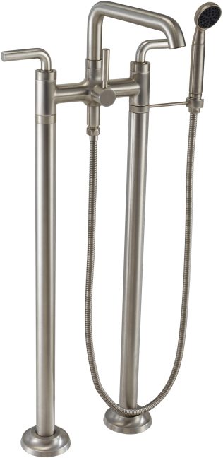 CALIFORNIA FAUCETS 0903-30.20 Descanso Tub Fillers Industrial Floor Mount Tub Filler - Low Quad Spout