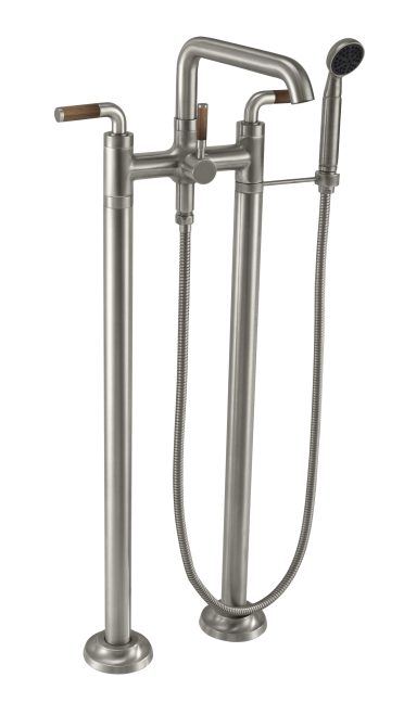 CALIFORNIA FAUCETS 0903-30T.18 Descanso Tub Fillers Industrial Floor Mount Tub Filler - Low Quad Spout