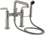 CALIFORNIA FAUCETS 0908-30.20 Descanso Tub Fillers Industrial Deck Mount Tub Filler - Low Quad Spout