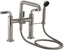 CALIFORNIA FAUCETS 0908-30F.18 Descanso Tub Fillers Industrial Deck Mount Tub Filler - Low Quad Spout