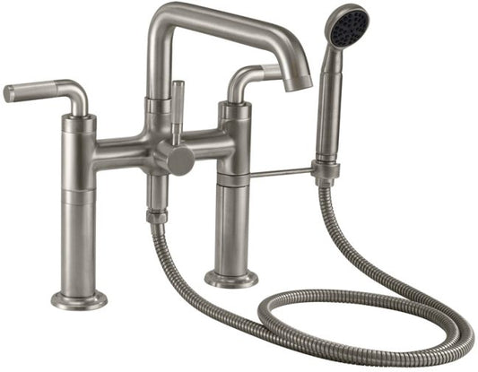 CALIFORNIA FAUCETS 0908-30K.18 Descanso Tub Fillers Industrial Deck Mount Tub Filler - Low Quad Spout