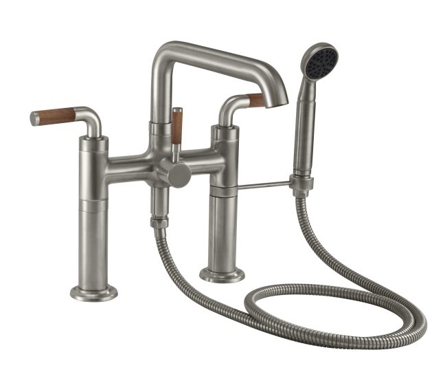 CALIFORNIA FAUCETS 0908-30T.18 Descanso Tub Fillers Industrial Deck Mount Tub Filler - Low Quad Spout