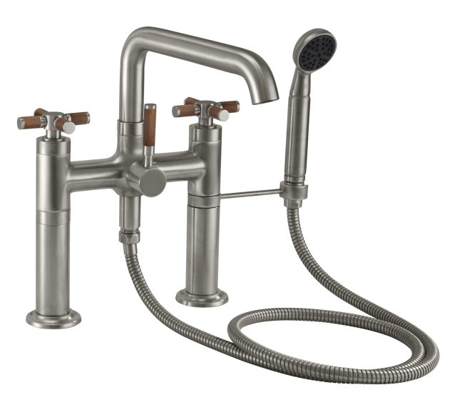 CALIFORNIA FAUCETS 0908-30XT.18 Descanso Tub Fillers Industrial Deck Mount Tub Filler - Low Quad Spout