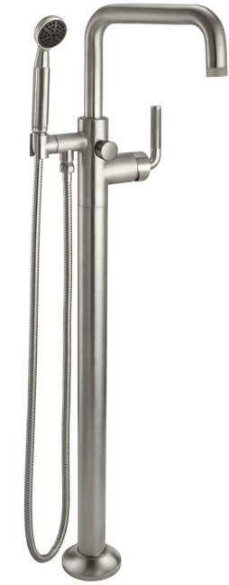 CALIFORNIA FAUCETS 0911-30T.20 Descanso Tub Fillers Industrial Single Hole Floor Mount Tub Filler - Quad Spout