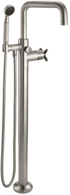 CALIFORNIA FAUCETS 0911-30XF.18 Descanso Tub Fillers Industrial Single Hole Floor Mount Tub Filler - Quad Spout
